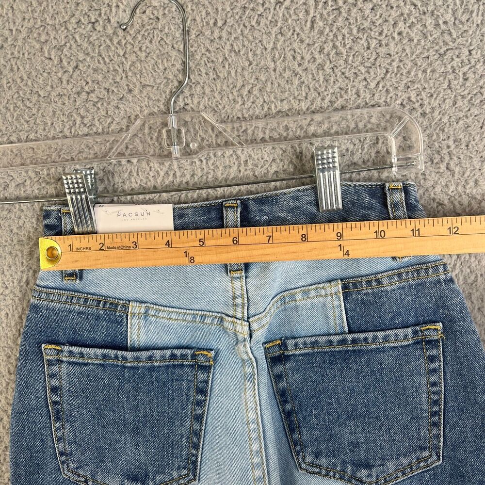 PACSUN 90’s Boyfriend Jeans Womens 22 Blue Straight Leg High Rise  22 x 32 - Picture 11 of 12